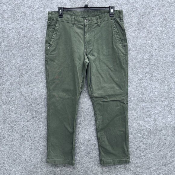 Eddie Bauer Men’s Canvas Utility Stretch Pants, Green, Size 36x32 - Picture 1 of 13